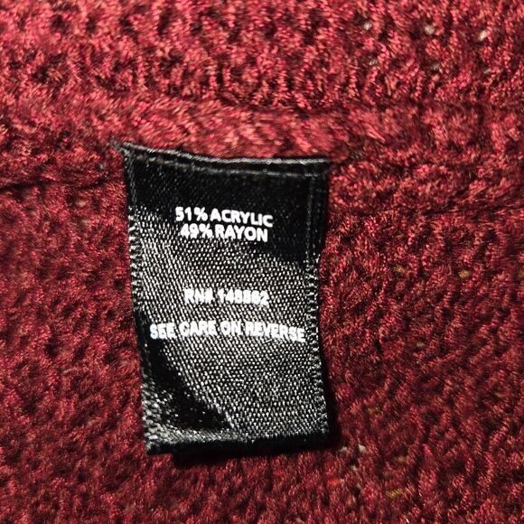 Torrid Brick Red Long Sleeve Knit Cardigan Sweater Size 2x 2 - Picture 6 of 6